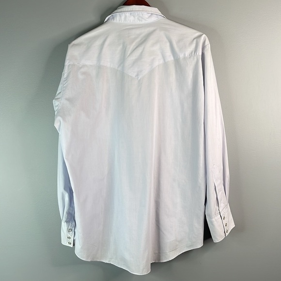 VINTAGE Western Chute#1 Men’s Pearl Snap Shirt Pastel Purple Embroidered Size XL - Picture 8 of 11